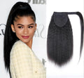 Wrap Around Real Kinky Straight Clip in Human Hair Ponytail