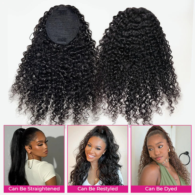 Water Wave Ponytail with InvisiFit Strap 100% Human Hair